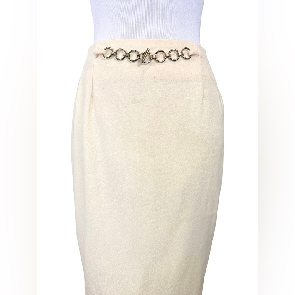 Vintage Ann Taylor Studio Pencil Skirt Chain Detail